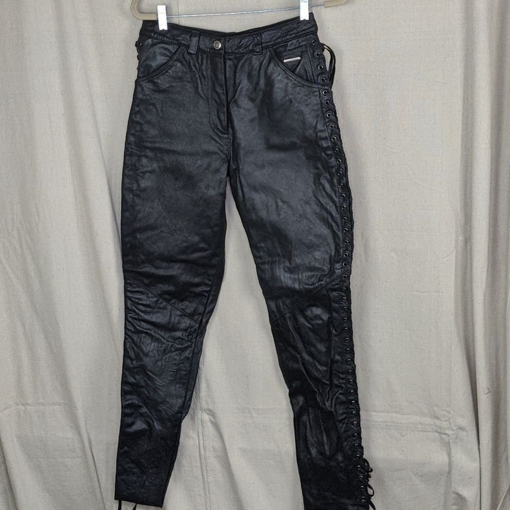 Harley Davidson lace up pants 8
